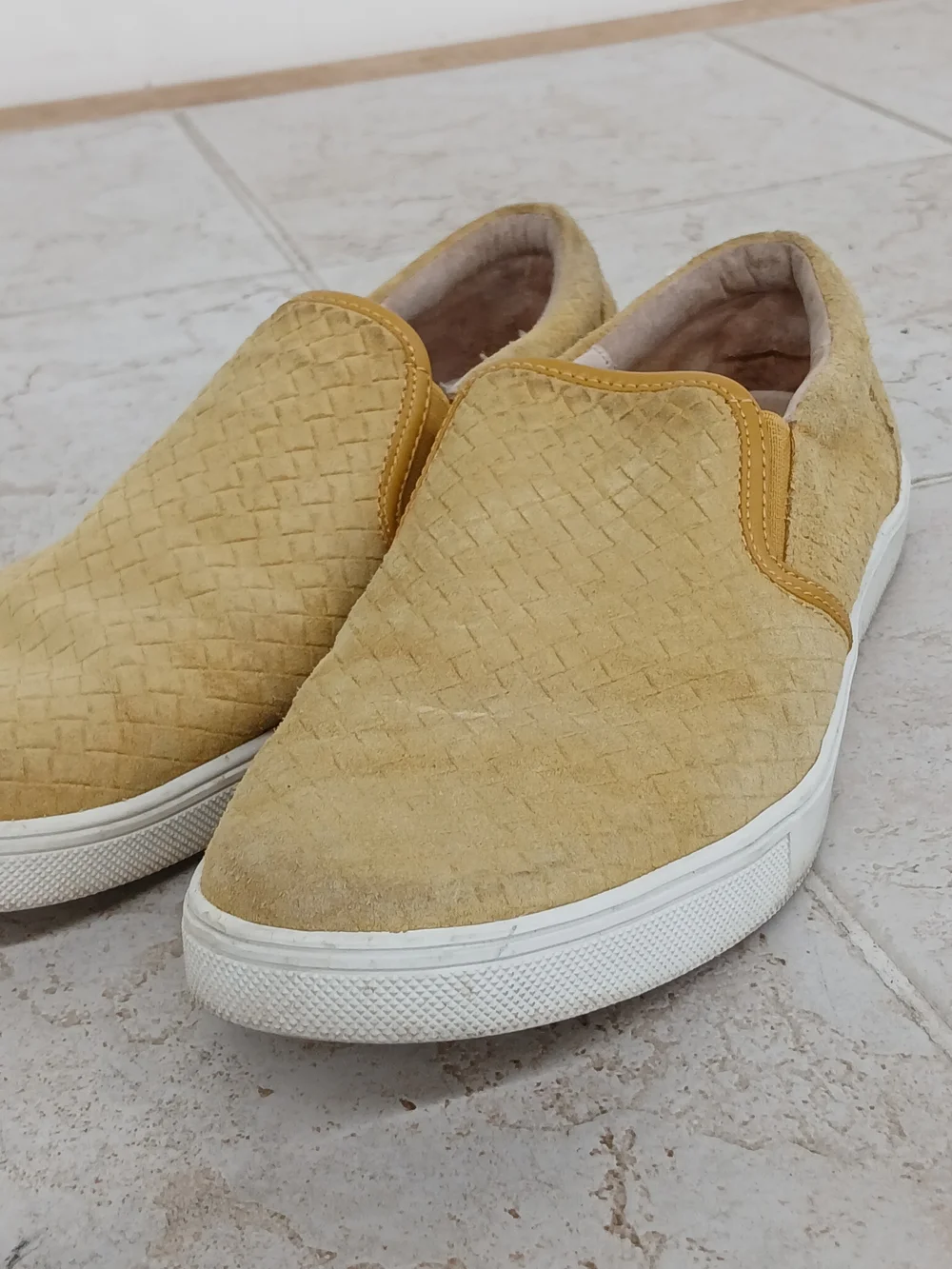 Sam Edelman Men's Slip-On Loafers in Mustard Yellow